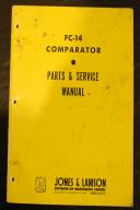 Jones & Lamson-Jones & Lamson FC-14 Comparator Parts \\ Service Manual-FC-14-01